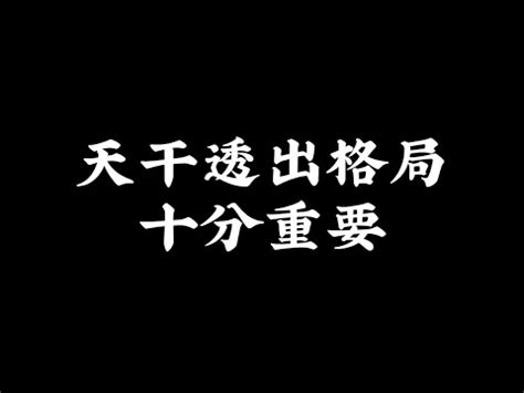 天干透出意思|【天干透出】《四柱八字》解秘：揭開天干透出與地支。